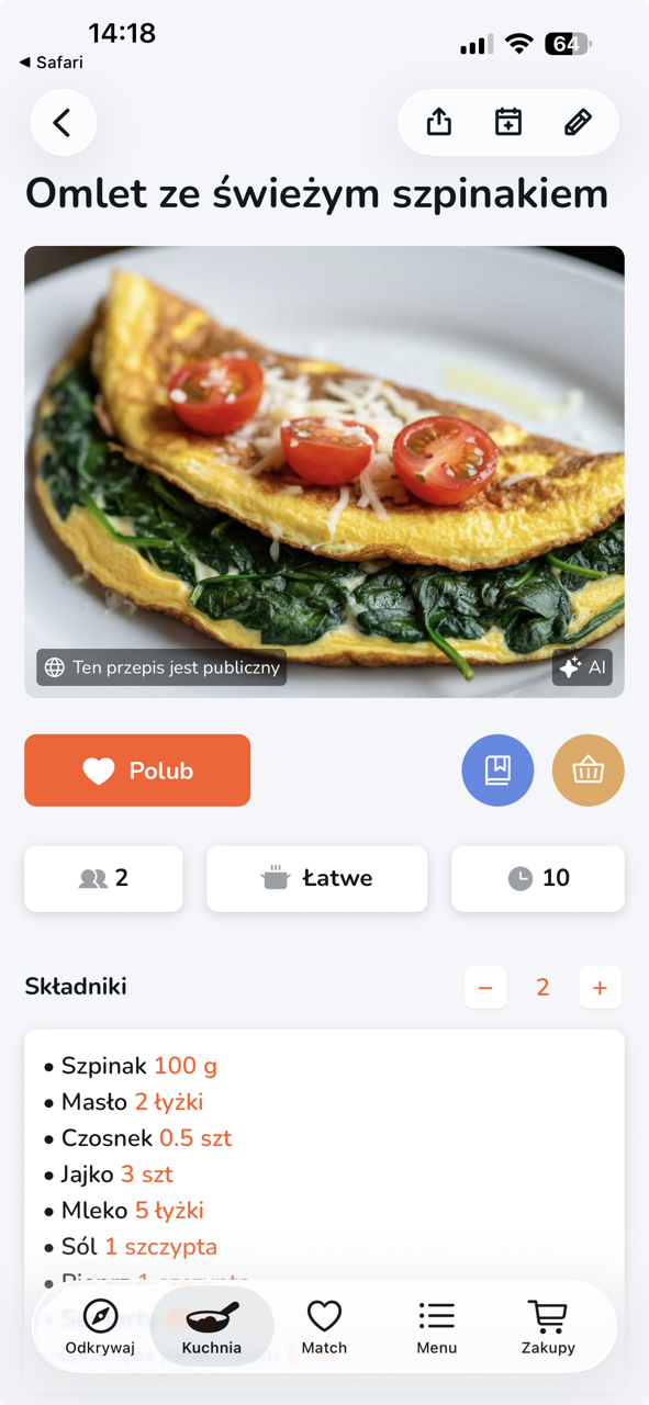 BitEat Recipe Details Screen