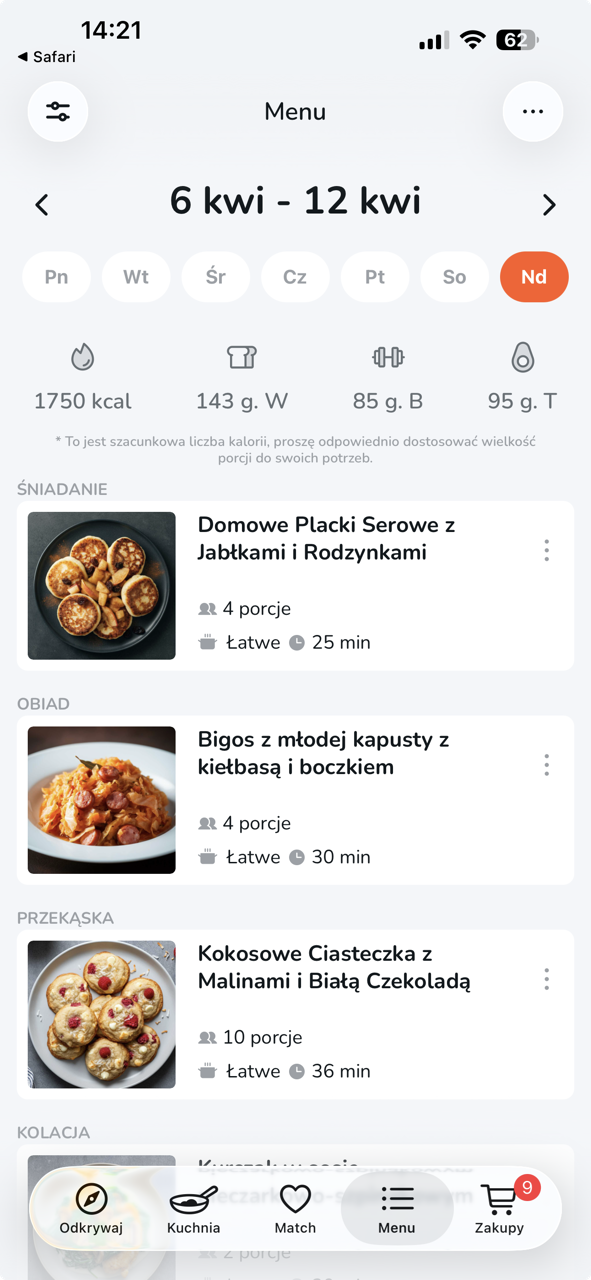BitEat Menu Screen